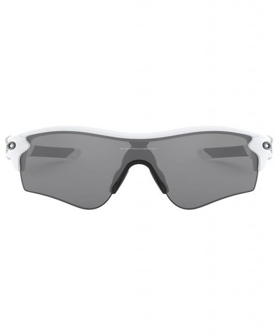 Men's Low Bridge Fit Sunglasses OO9206 RadarLock Path 38 White $29.82 Mens