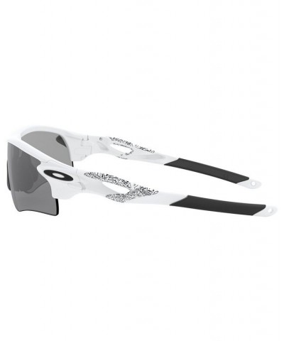 Men's Low Bridge Fit Sunglasses OO9206 RadarLock Path 38 White $29.82 Mens