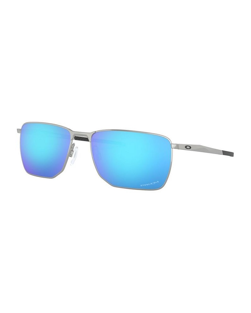 Men's Sunglasses OO4142 SATIN CHROME/PRIZM SAPPHIRE $45.36 Mens