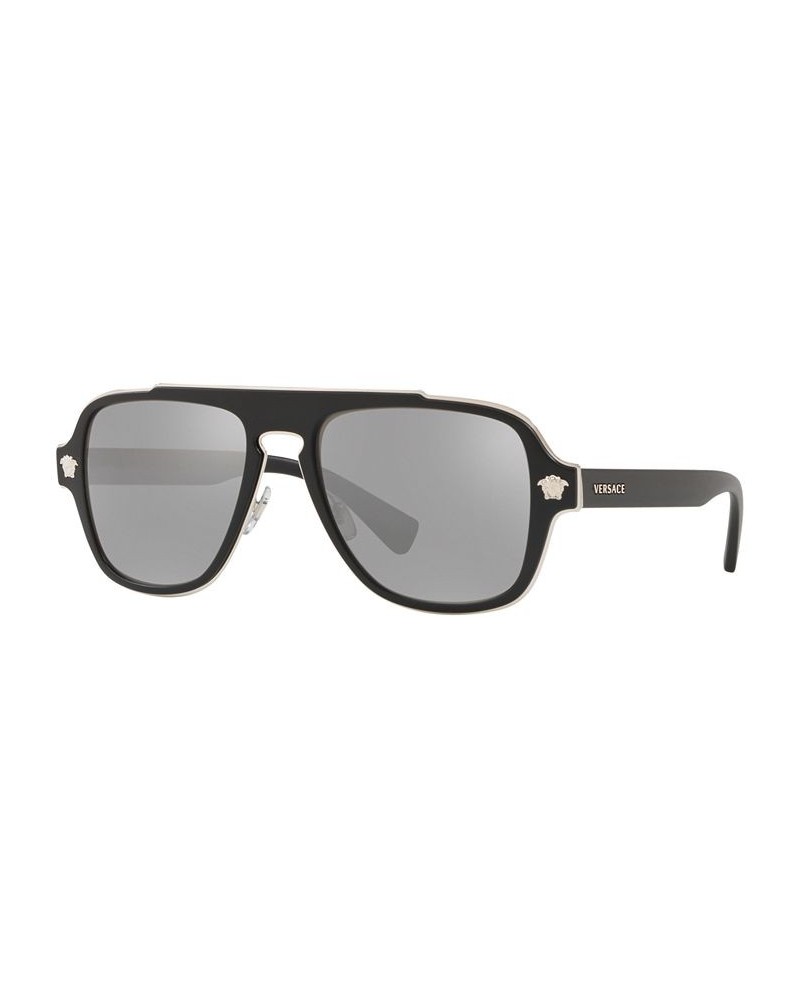 Sunglasses VE2199 56 MATTE BLACK / LIGHT GREY MIRROR SILVER $48.82 Unisex