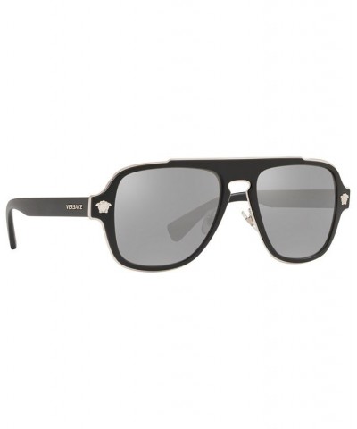 Sunglasses VE2199 56 MATTE BLACK / LIGHT GREY MIRROR SILVER $48.82 Unisex