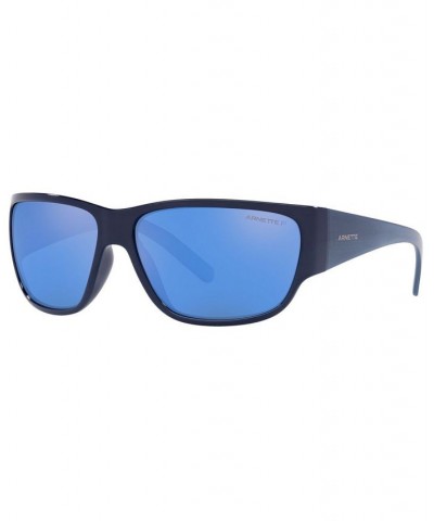 Men's Polarized Sunglasses AN4280 63 BLUE/DARK GREY MIRROR WATER POLAR $17.68 Mens
