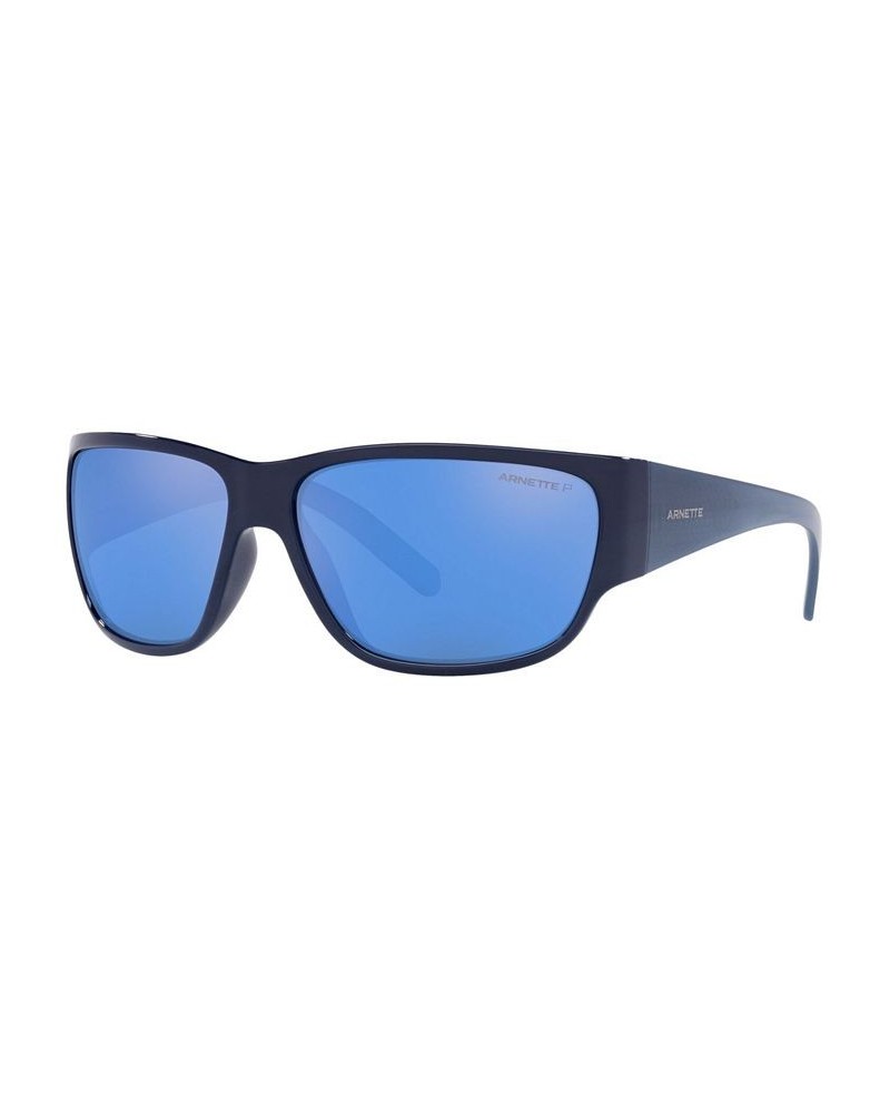 Men's Polarized Sunglasses AN4280 63 BLUE/DARK GREY MIRROR WATER POLAR $17.68 Mens