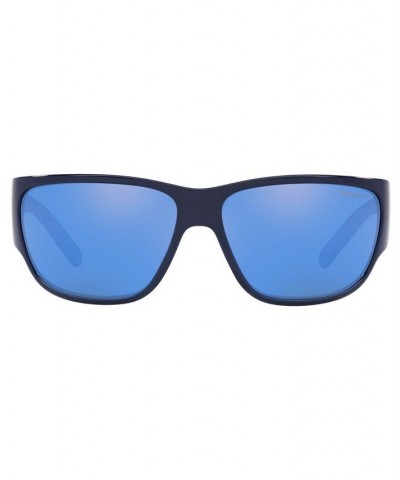 Men's Polarized Sunglasses AN4280 63 BLUE/DARK GREY MIRROR WATER POLAR $17.68 Mens