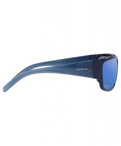 Men's Polarized Sunglasses AN4280 63 BLUE/DARK GREY MIRROR WATER POLAR $17.68 Mens