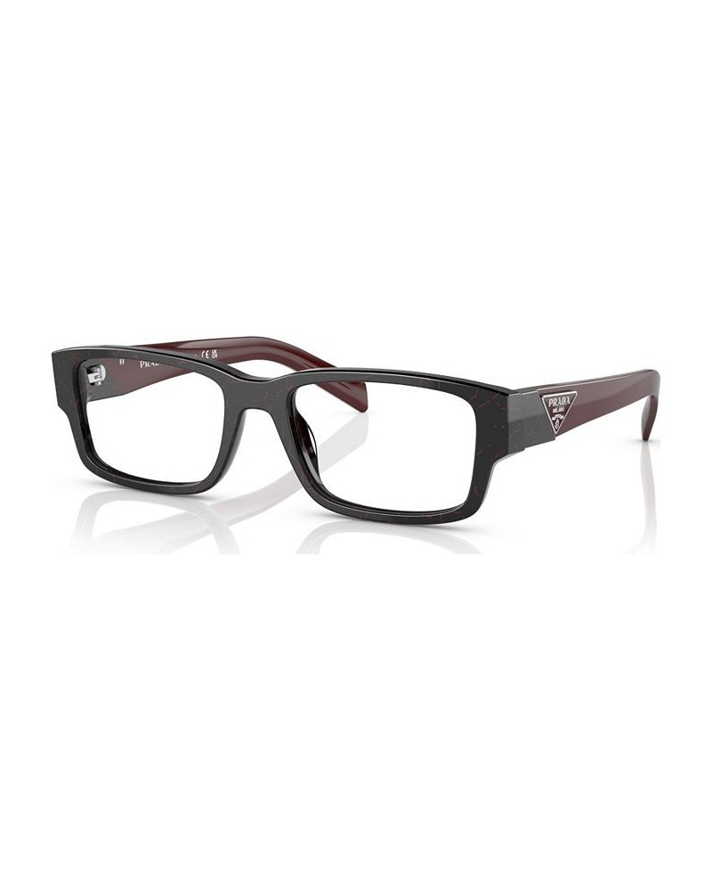 Men's Rectangle Eyeglasses PR 07ZV55-O Black $40.50 Mens