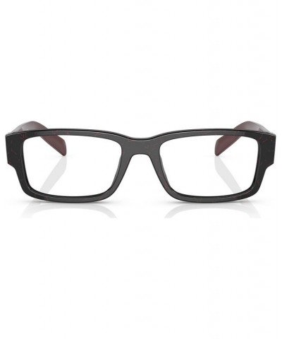 Men's Rectangle Eyeglasses PR 07ZV55-O Black $40.50 Mens