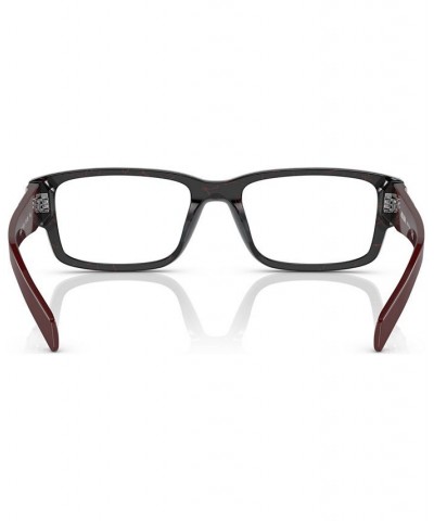 Men's Rectangle Eyeglasses PR 07ZV55-O Black $40.50 Mens