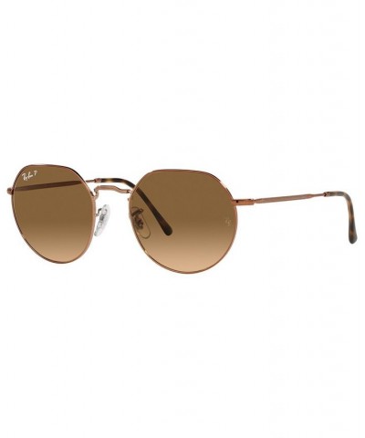 Unisex Polarized Sunglasses RB3565 JACK 53 Medium Copper $63.90 Unisex