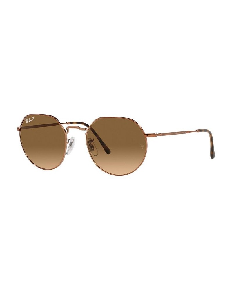 Unisex Polarized Sunglasses RB3565 JACK 53 Medium Copper $63.90 Unisex