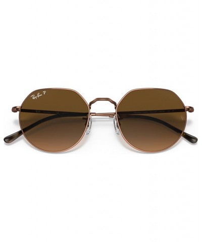 Unisex Polarized Sunglasses RB3565 JACK 53 Medium Copper $63.90 Unisex