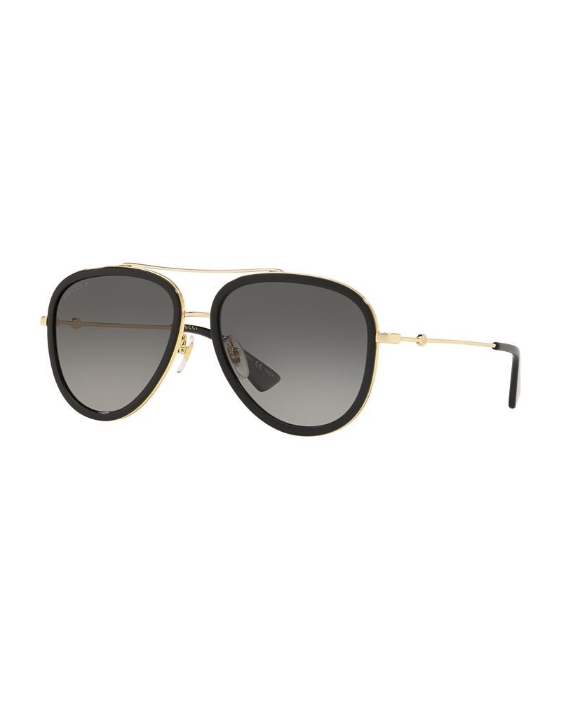 Polarized Sunglasses GG0062S 57 GOLD BLACK/GREY GRAD POL $121.80 Unisex