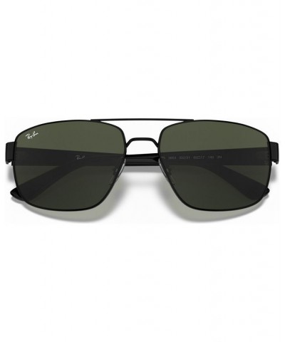 Men's Sunglasses RB3663 SHINY BLACK/GREEN $18.12 Mens