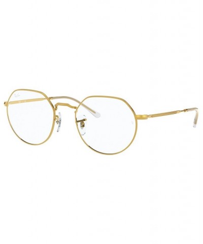 RX6465 Jack Optics Unisex Irregular Eyeglasses Gold-Tone $26.85 Unisex