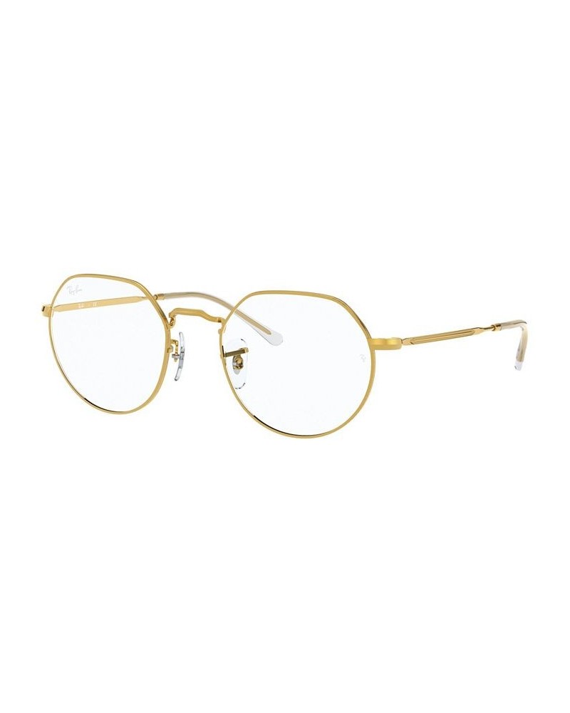 RX6465 Jack Optics Unisex Irregular Eyeglasses Gold-Tone $26.85 Unisex