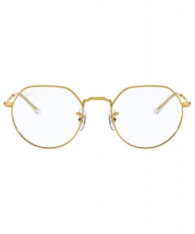 RX6465 Jack Optics Unisex Irregular Eyeglasses Gold-Tone $26.85 Unisex