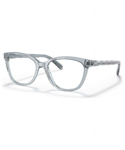 Women's Square Eyeglasses HC618651-O Transparent Blue $50.16 Womens