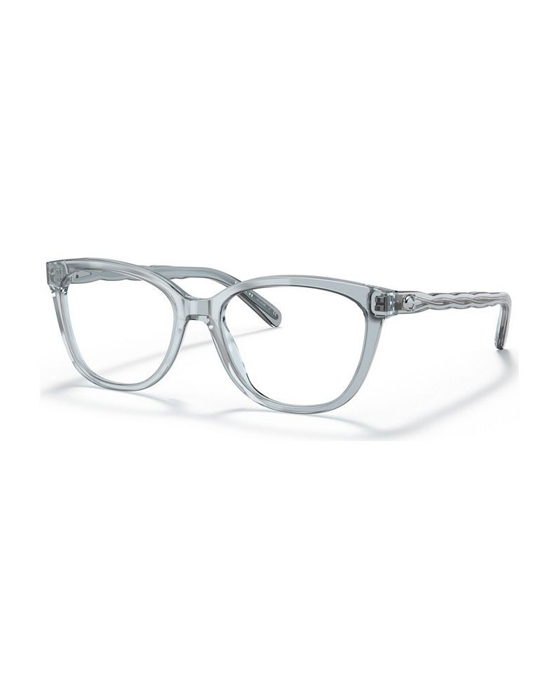 Women's Square Eyeglasses HC618651-O Transparent Blue $50.16 Womens