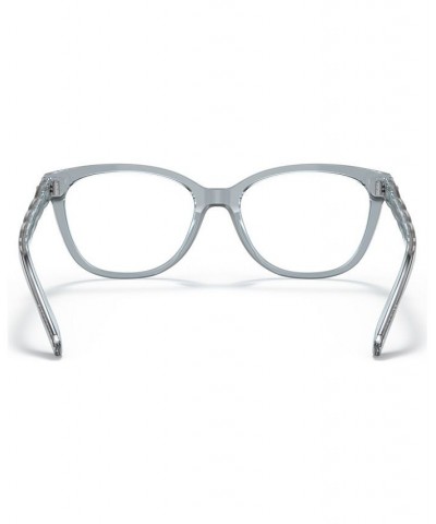 Women's Square Eyeglasses HC618651-O Transparent Blue $50.16 Womens