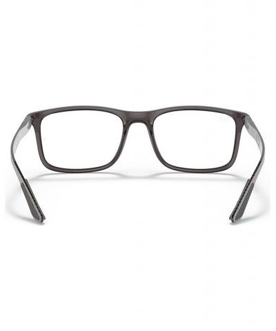 RB8908 OPTICS Unisex Rectangle Eyeglasses Transparent Gray $26.40 Unisex