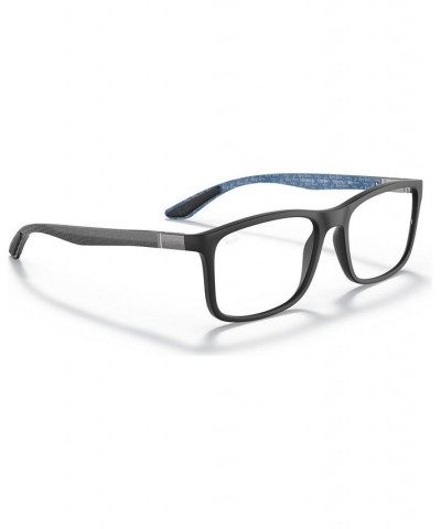 RB8908 OPTICS Unisex Rectangle Eyeglasses Transparent Gray $26.40 Unisex