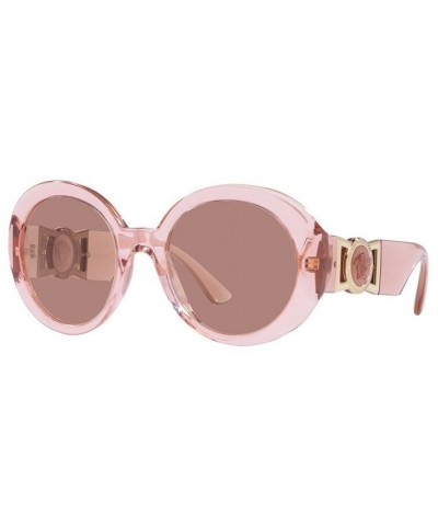 Women's Low Bridge Fit Sunglasses VE4414F Low Bridge Fit 55 Transparent Pink $103.50 Womens