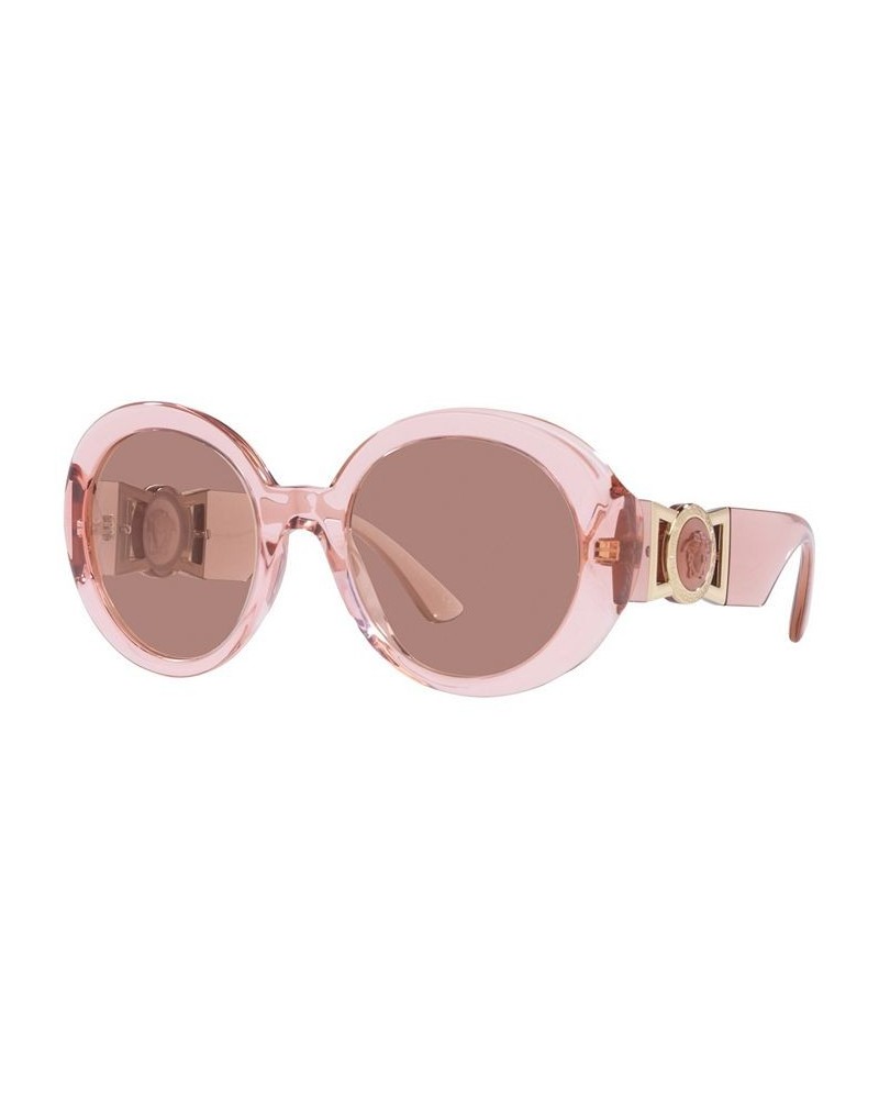 Women's Low Bridge Fit Sunglasses VE4414F Low Bridge Fit 55 Transparent Pink $103.50 Womens