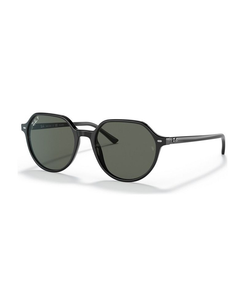 Unisex Thalia Polarized Low Bridge Fit Sunglasses RB2195F53-P 53 Black $46.86 Unisex