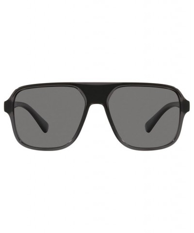 Men's Polarized Sunglasses DG6134 57 Transparent Gray/Black $78.20 Mens