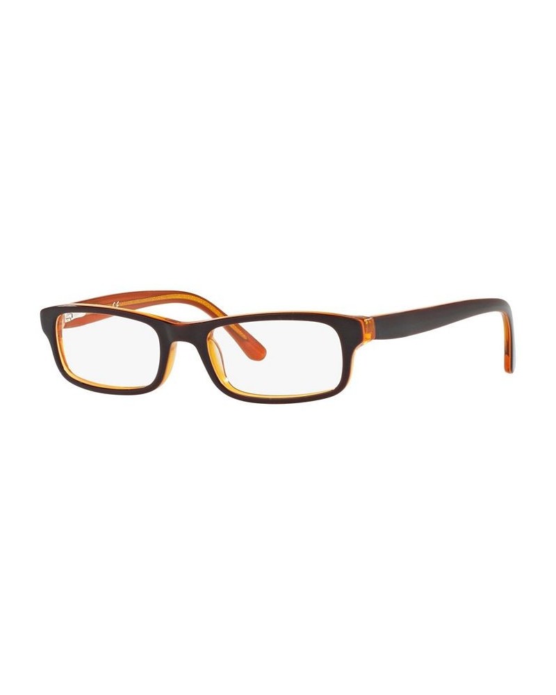 SF1846 Men's Rectangle Eyeglasses Brown $9.10 Mens