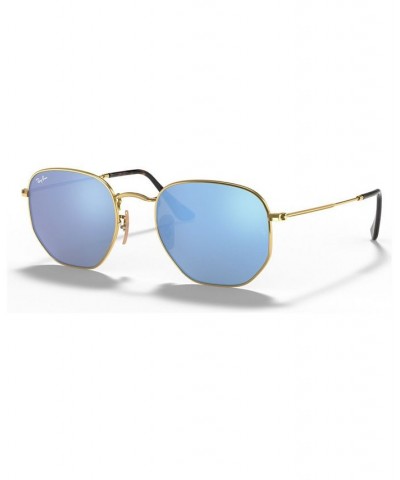 Sunglasses RB3548N HEXAGONAL FLAT LENSES GOLD/WISTERIA MIRROR $52.64 Unisex