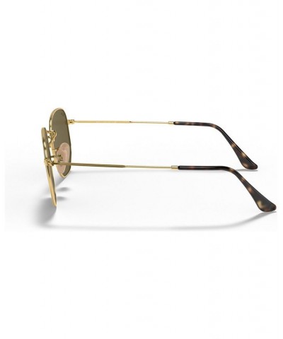 Sunglasses RB3548N HEXAGONAL FLAT LENSES GOLD/WISTERIA MIRROR $52.64 Unisex