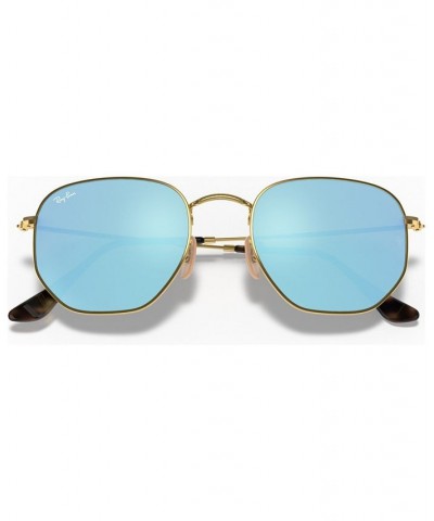 Sunglasses RB3548N HEXAGONAL FLAT LENSES GOLD/WISTERIA MIRROR $52.64 Unisex