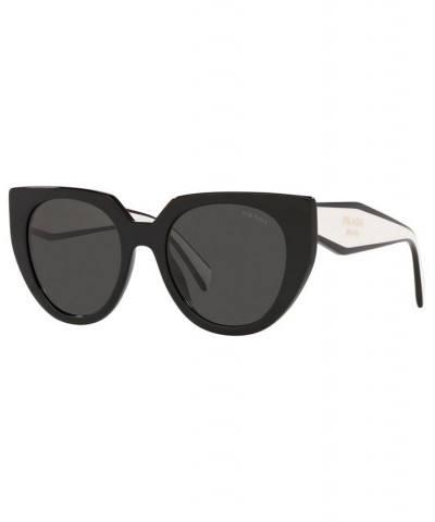 Women's Sunglasses PR 14WS 52 BLACK/TALC/DARK GREY $54.74 Womens