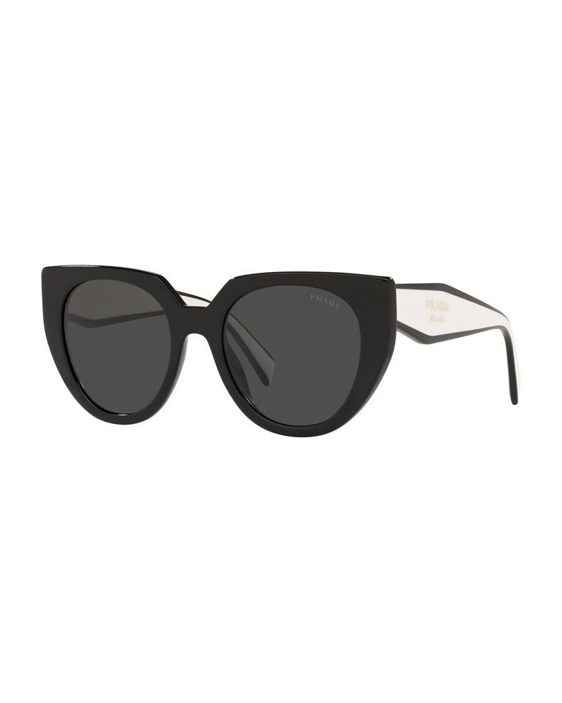 Women's Sunglasses PR 14WS 52 BLACK/TALC/DARK GREY $54.74 Womens