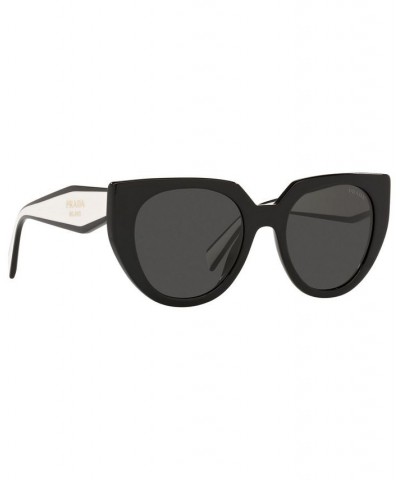 Women's Sunglasses PR 14WS 52 BLACK/TALC/DARK GREY $54.74 Womens