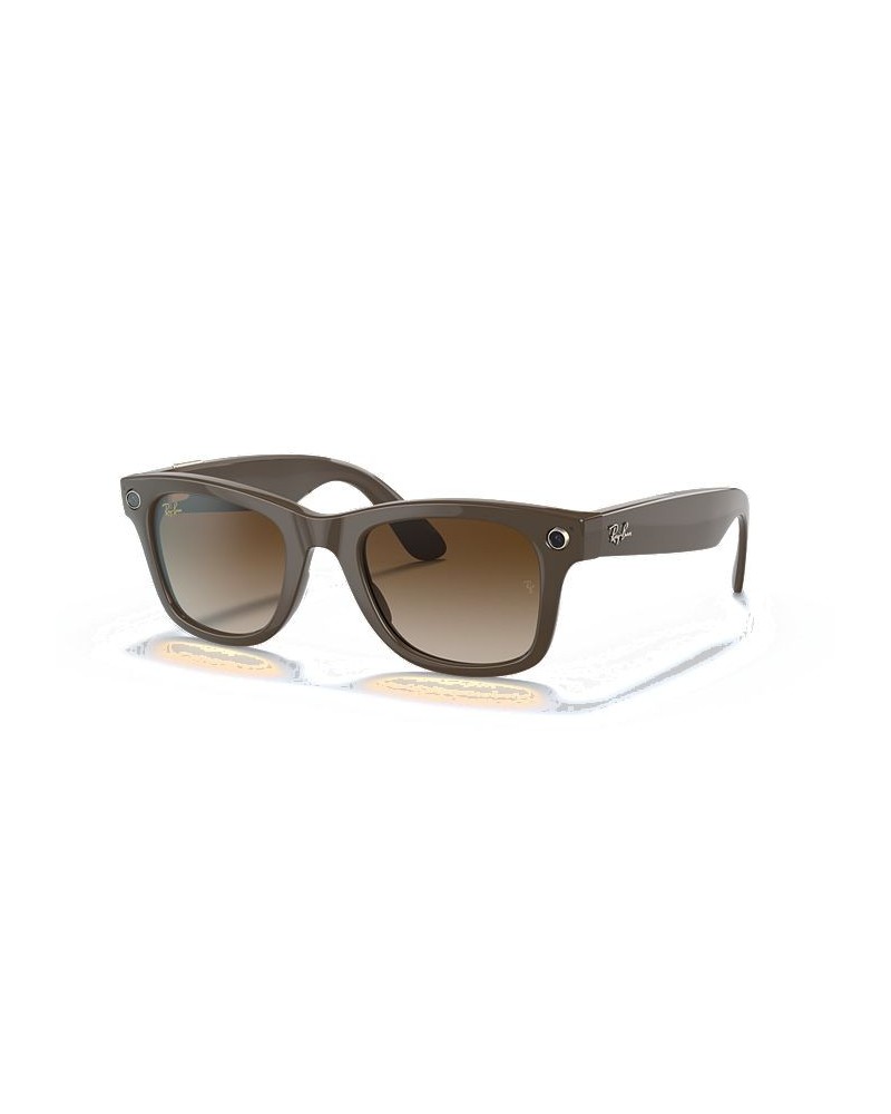 Stories Wayfarer Smart Glasses Shiny Brown $74.75 Unisex