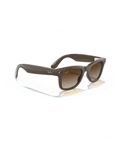 Stories Wayfarer Smart Glasses Shiny Brown $74.75 Unisex