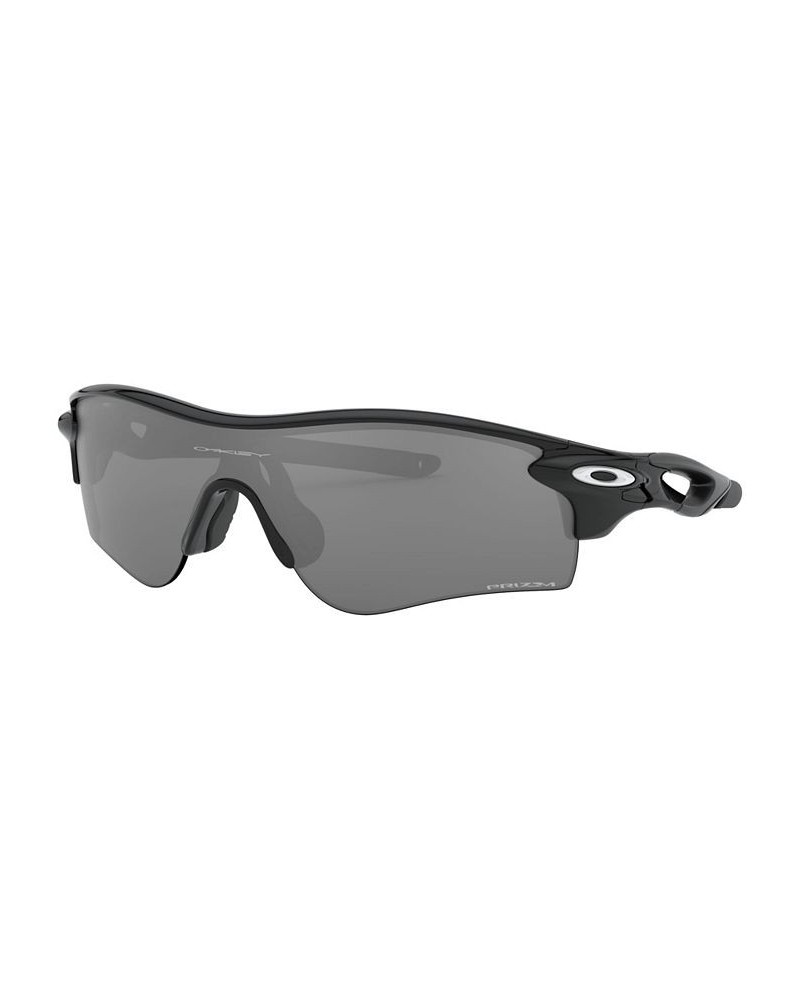 Men's Low Bridge Fit Sunglasses OO9206 RadarLock Path 38 Polished Black $44.60 Mens