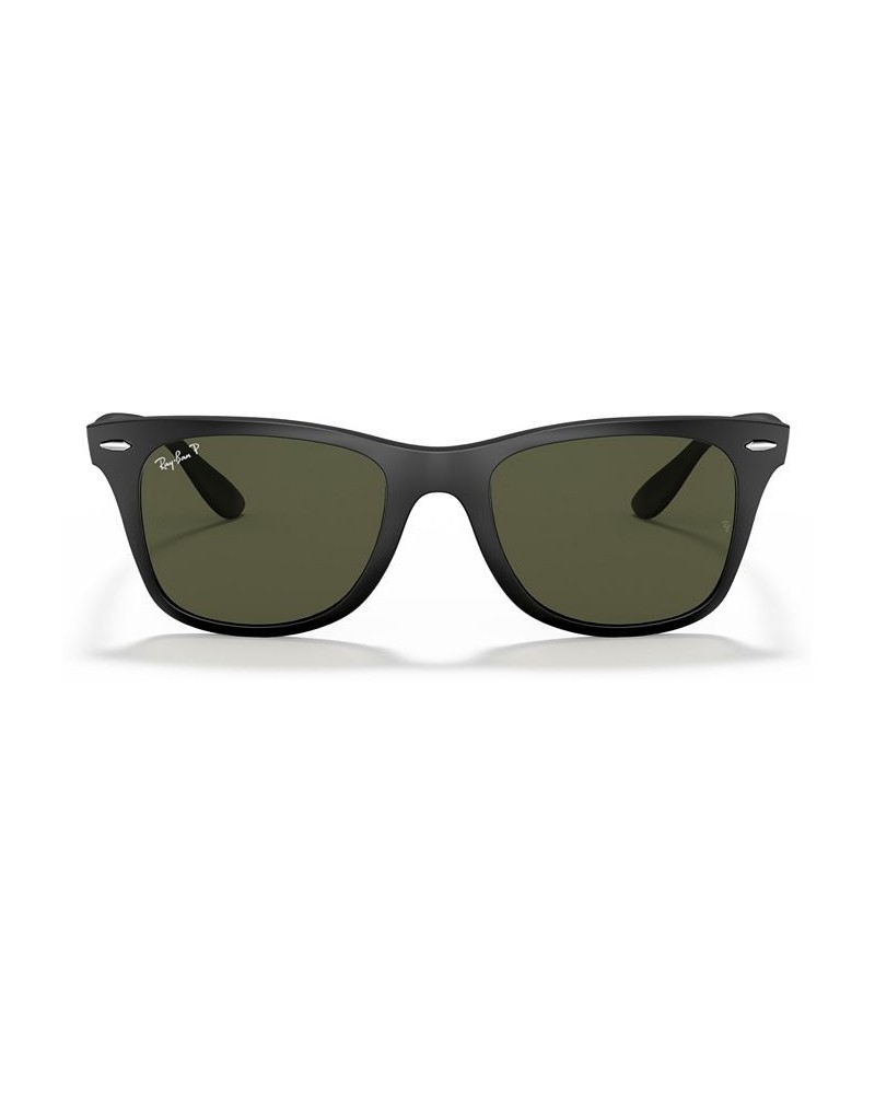 Polarized Polarized Sunglasses RB4195 WAYFARER LITEFORCE BLACK MATTE/GREEN POLAR $32.34 Unisex