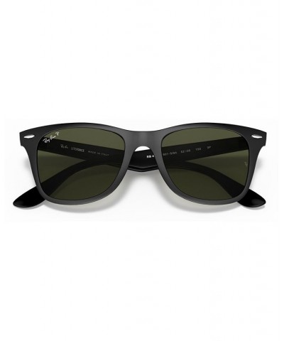 Polarized Polarized Sunglasses RB4195 WAYFARER LITEFORCE BLACK MATTE/GREEN POLAR $32.34 Unisex