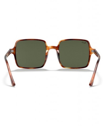 SQUARE II Sunglasses RB1973 53 STRIPPED HAVANA/GREEN $33.06 Unisex