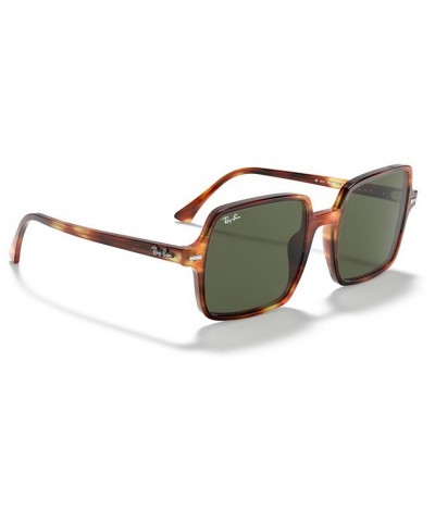 SQUARE II Sunglasses RB1973 53 STRIPPED HAVANA/GREEN $33.06 Unisex