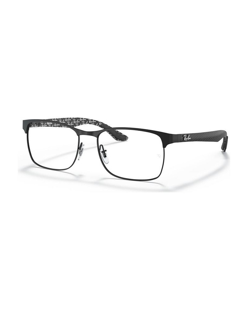 RX8416 Men's Square Eyeglasses Black $62.40 Mens