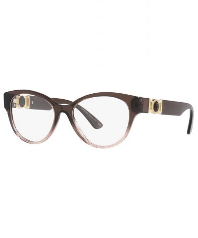 Women's Round Eyeglasses VE3313 Brown Transparent Gradient Beige $28.30 Womens