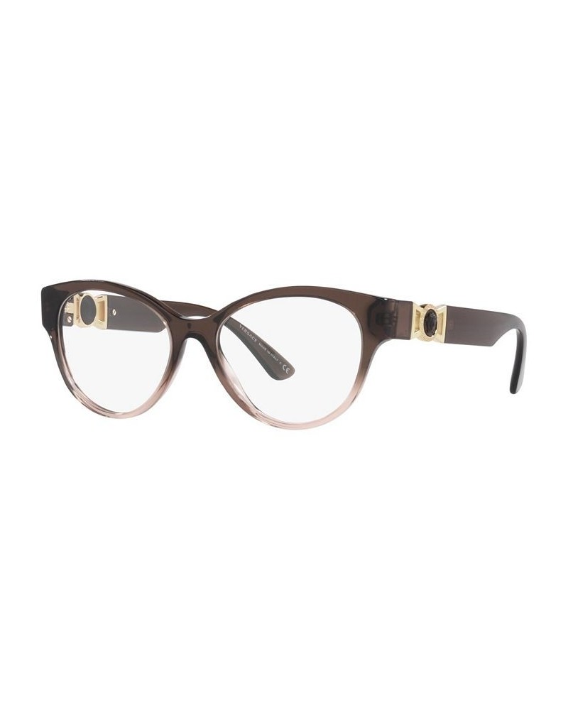 Women's Round Eyeglasses VE3313 Brown Transparent Gradient Beige $28.30 Womens