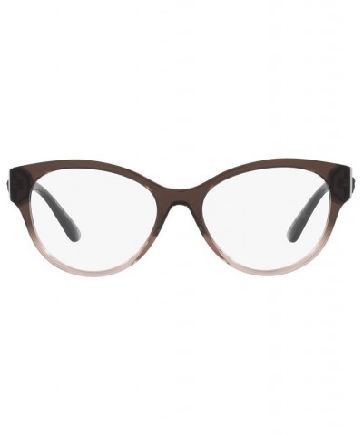 Women's Round Eyeglasses VE3313 Brown Transparent Gradient Beige $28.30 Womens