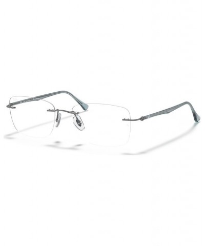 RX8725 Unisex Rectangle Eyeglasses Mattebrown $33.60 Unisex