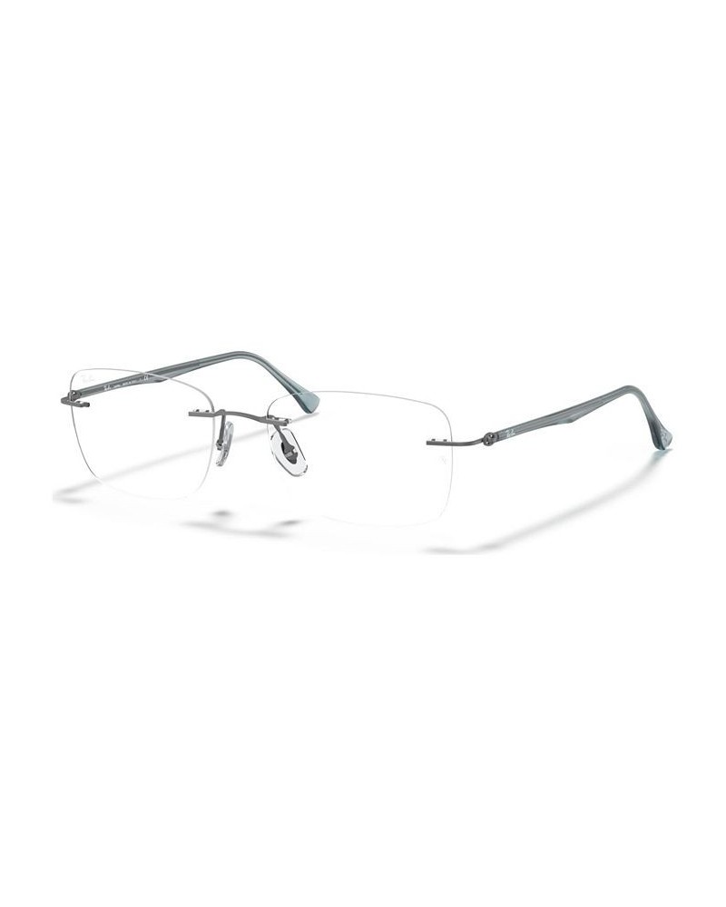 RX8725 Unisex Rectangle Eyeglasses Mattebrown $33.60 Unisex