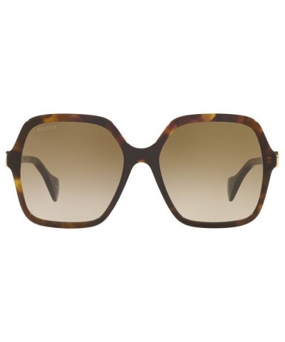 Women's GG1072SA 56 Sunglasses GC00184056-X Brown $121.80 Womens